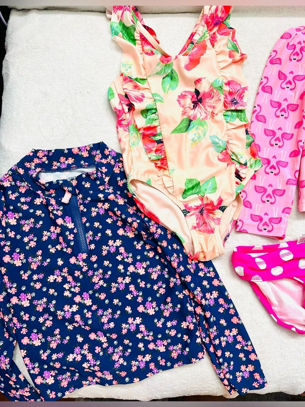 Lot Girls Cute Swimming Suits & One Pieces Size 4-5 Years Excellent Condition